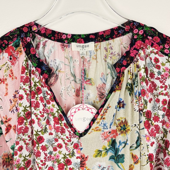 Plus Sized Mixed Floral Print Babydoll Dress - Picture 11 of 11